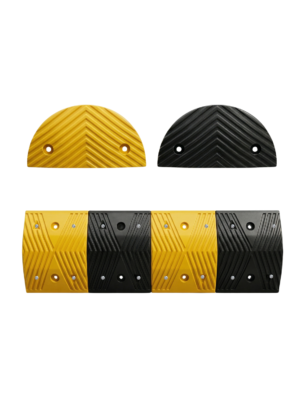 Rubber Speed Hump With Cat Eyes RH2535N