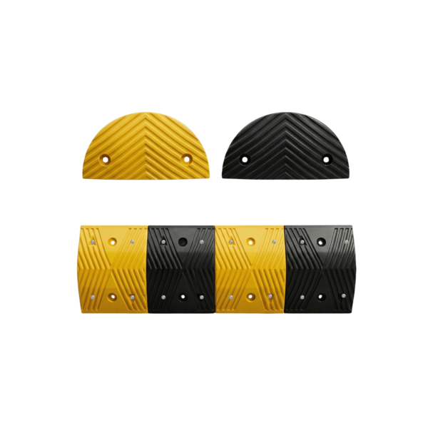 Rubber Speed Hump With Cat Eyes RH2535N